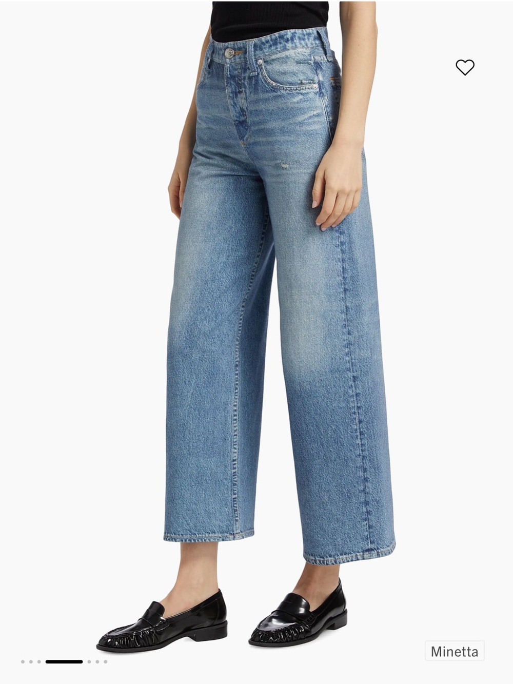rag & bone Light Blue Wide-Leg Sweatpants Cropped Jeans, Size 27, EUC - Picture 2 of 11